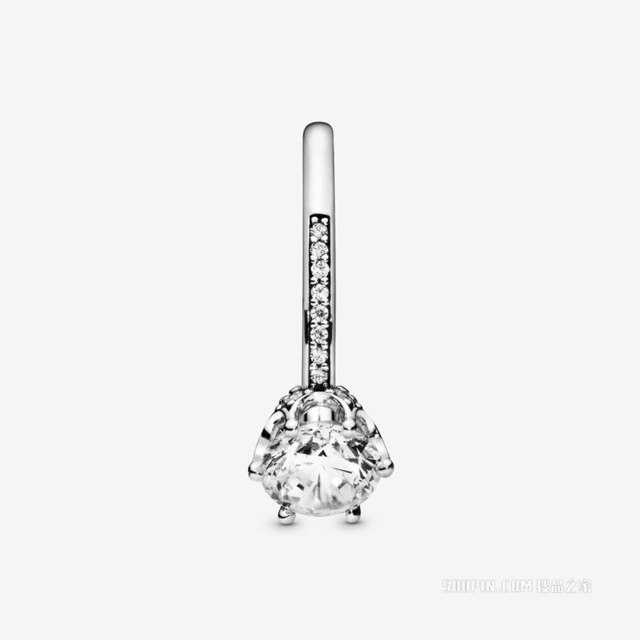 透明宝石闪耀皇冠戒指