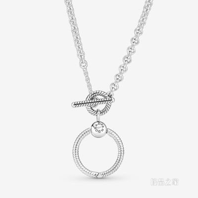 Pandora Moments O 型吊坠T字扣项链