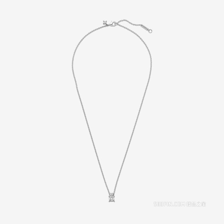 闪耀方圆吊坠锁骨链
