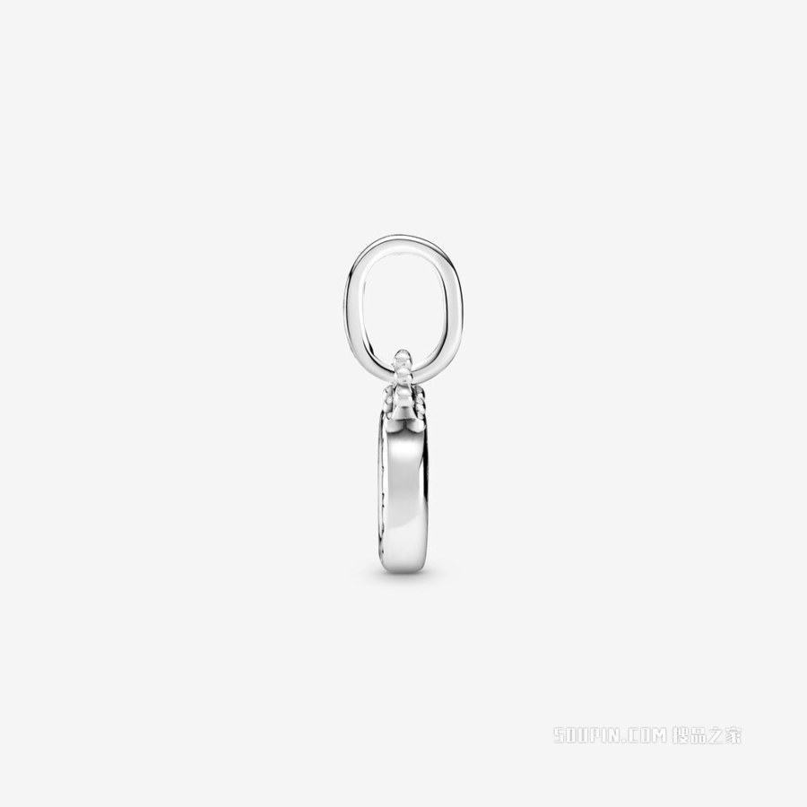 中空设计Pandora王冠字母O吊坠