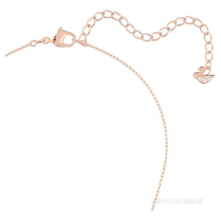 Swarovski Infinity 项链, 无限和心, 白色, 混合金属润饰