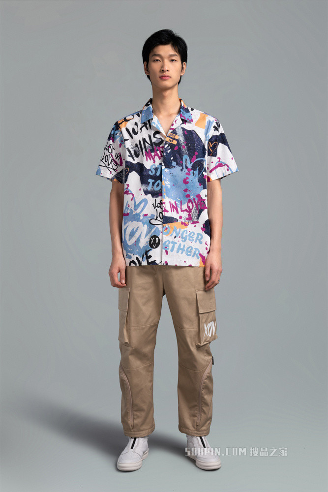 男装短袖休闲衬衫