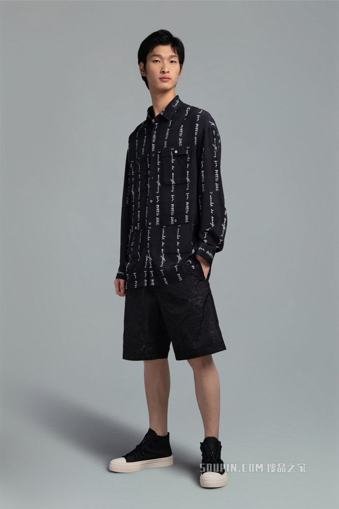 男装长袖休闲衬衫