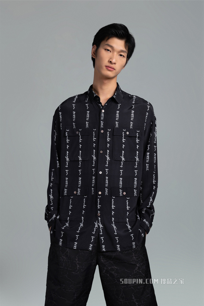 男装长袖休闲衬衫