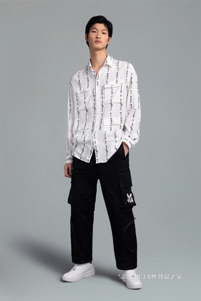 男装长袖休闲衬衫