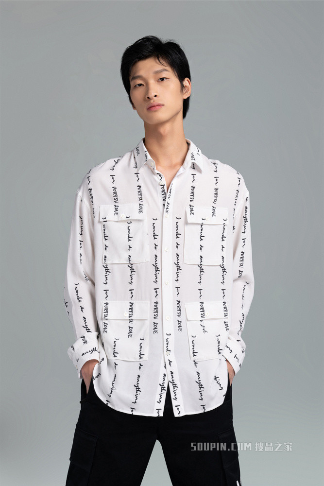 男装长袖休闲衬衫