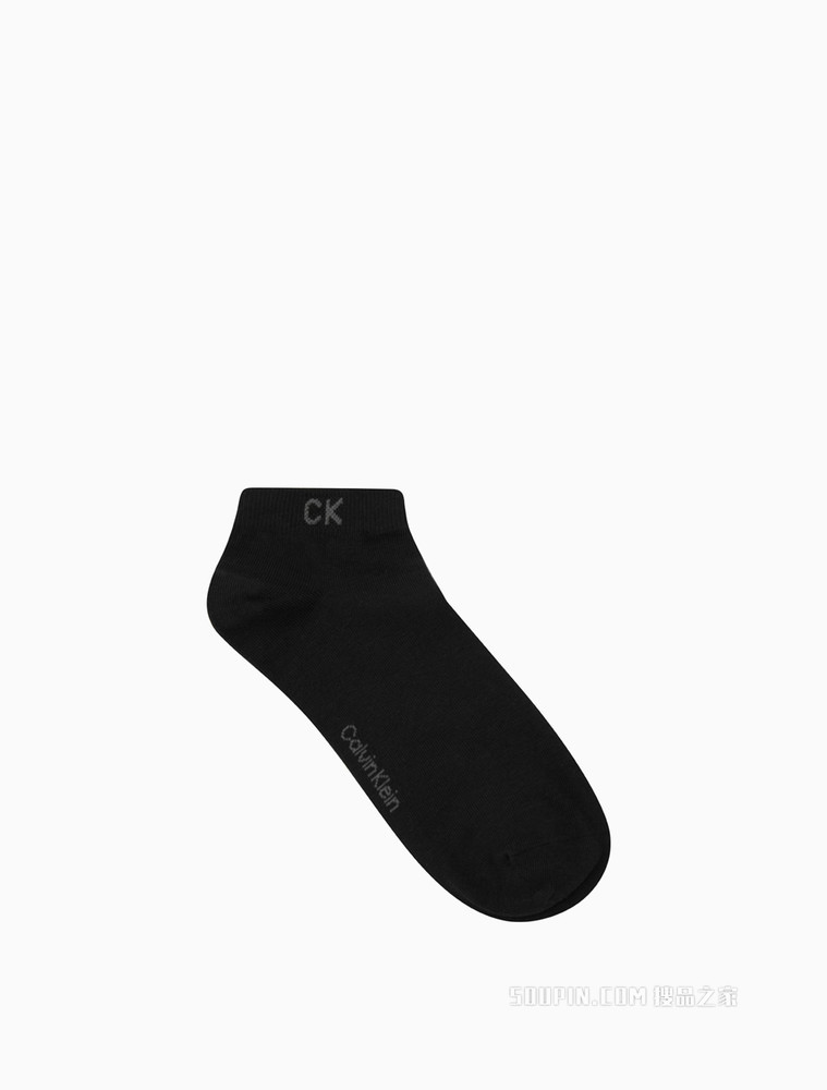 Calvin Klein 22春季新款男士两双装简约LOGO提花舒适运动短袜CKP32870