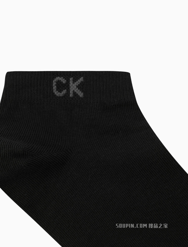 Calvin Klein 22春季新款男士两双装简约LOGO提花舒适运动短袜CKP32870