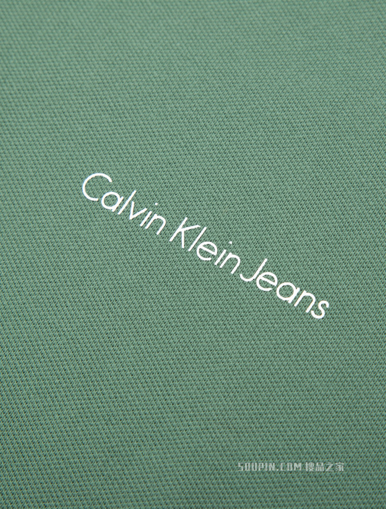 Calvin Klein 22春夏新品新款男休闲镶边翻领小LOGO透气短袖POLO衫J319183