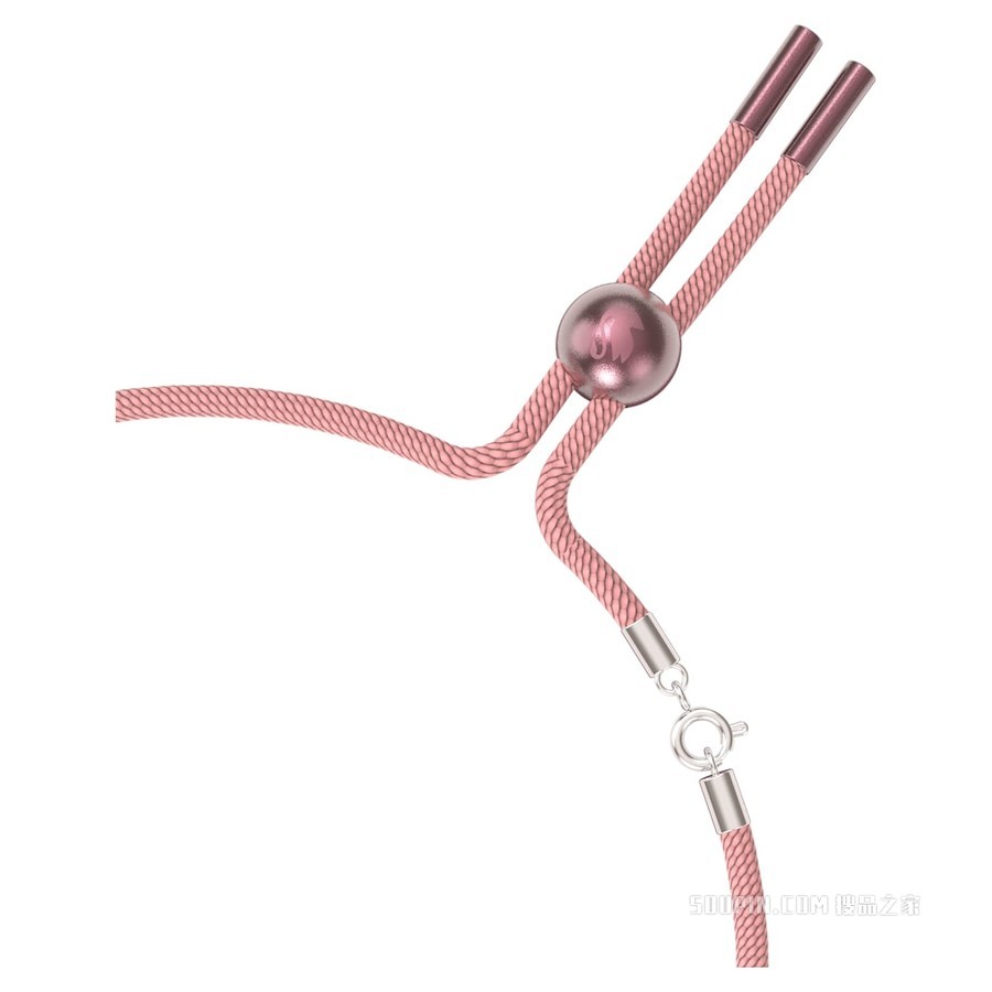 Dulcis 项链, 枕形切割, 粉红色