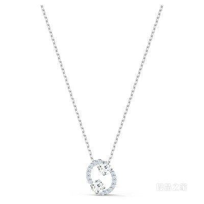 Zodiac II 链坠, 巨蟹座, 白色, 混合金属润饰