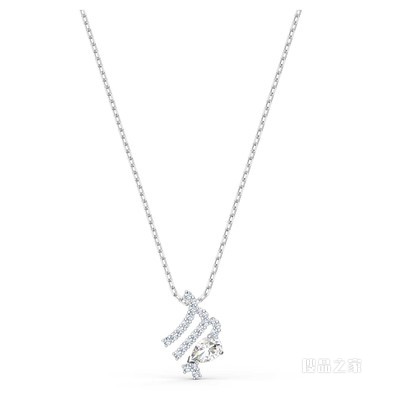 Zodiac II 链坠, 处女座, 白色, 混合金属润饰