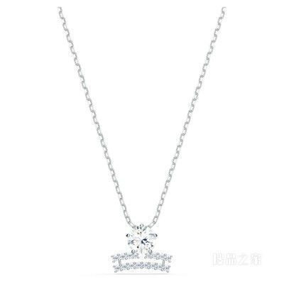 Zodiac II 链坠, 天秤座, 白色, 混合金属润饰