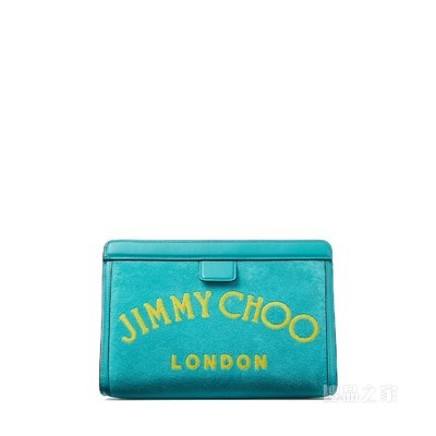 VARENNE POUCH 马里布蓝色毛巾布面料 Logo 款荷包