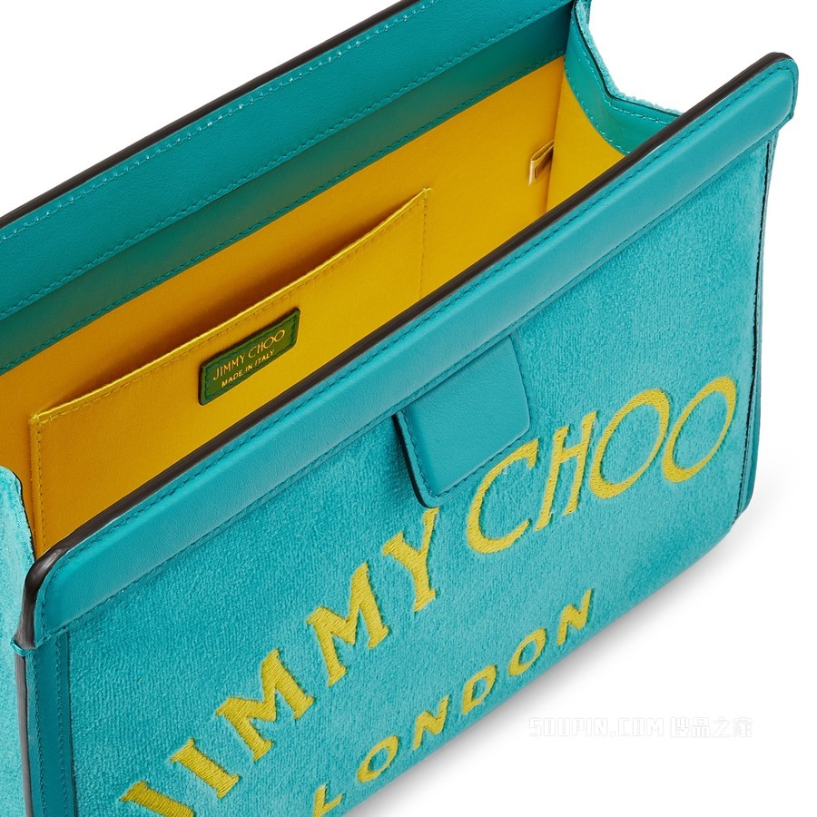 VARENNE POUCH 马里布蓝色毛巾布面料 Logo 款荷包
