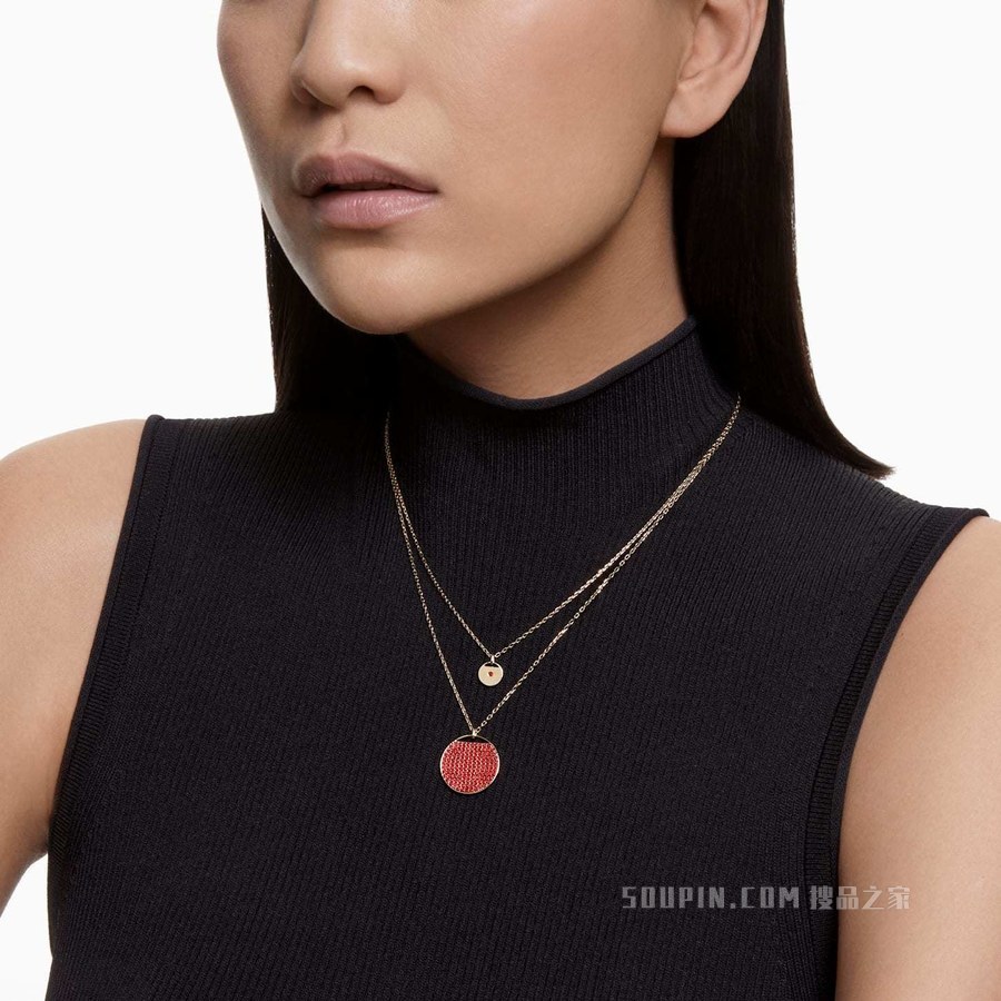 Ginger 多层次链坠, 镀金色调