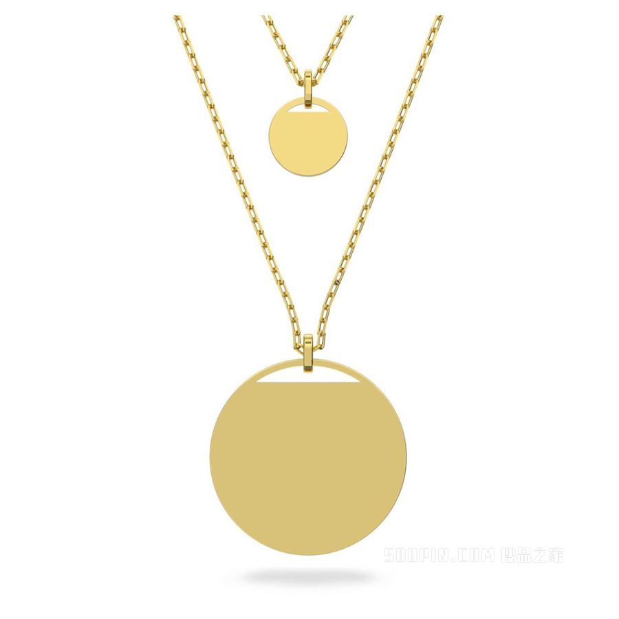 Ginger 多层次链坠, 镀金色调