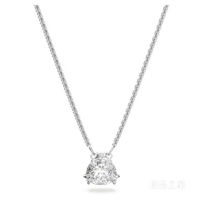Millenia 链坠, 三菱形切割, 白色, 镀铑