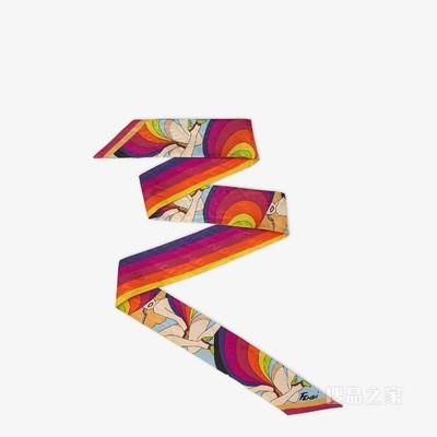 Wrappy 蓝色桑蚕丝绑带