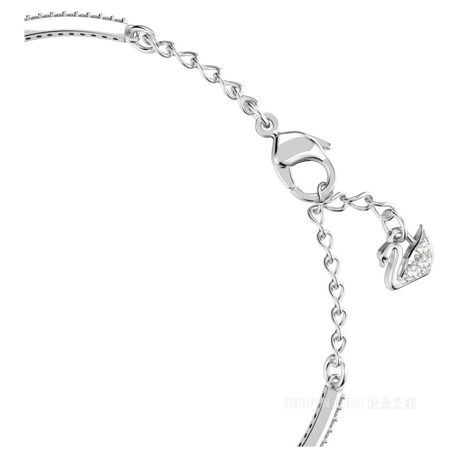 Swarovski Sparkling Dance 手镯, 蓝色, 镀铑