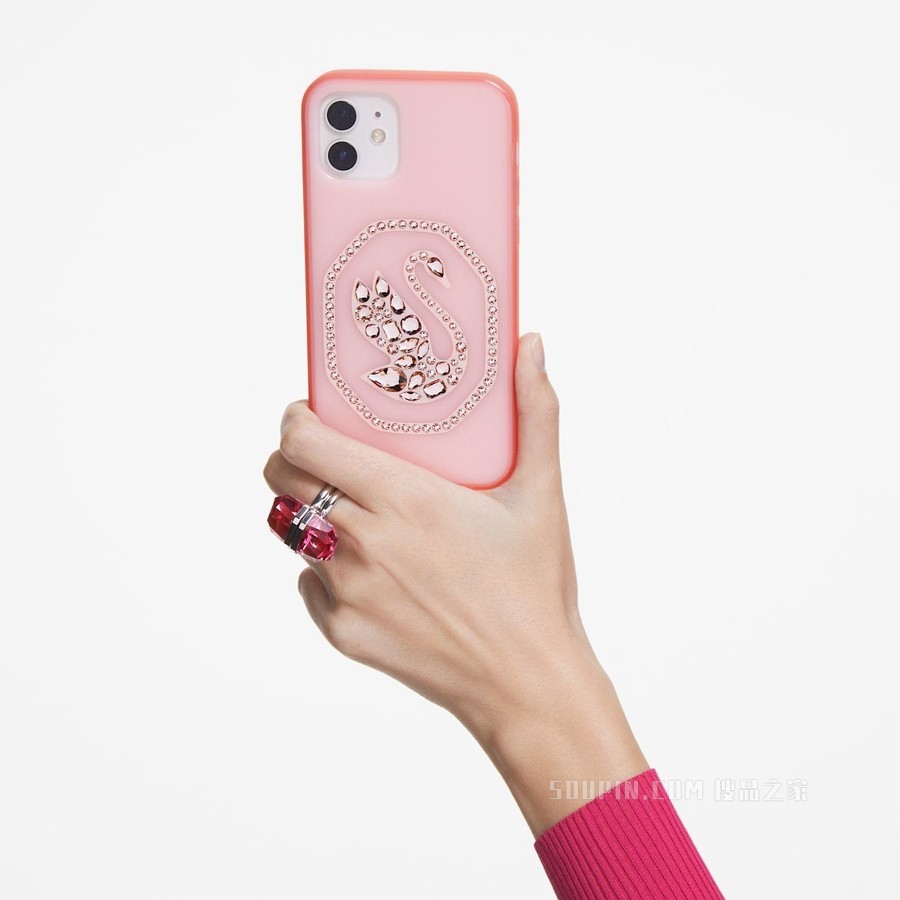 Smartphone 套, 天鹅, iPhone® 12 Pro Max, 粉红色