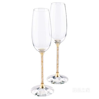 Crystalline祝酒杯, 金色 (一对)