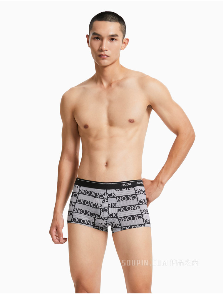 【One有引力带】Calvin Klein 男士LOGO腰边低腰透气平角内裤NB3066