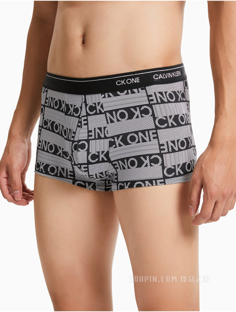 【One有引力带】Calvin Klein 男士LOGO腰边低腰透气平角内裤NB3066