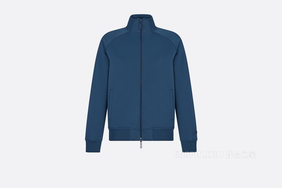 DIOR AND PARLEY 拉链运动夹克 蓝色 Parley Ocean Plastic 混纺平纹针织面料
