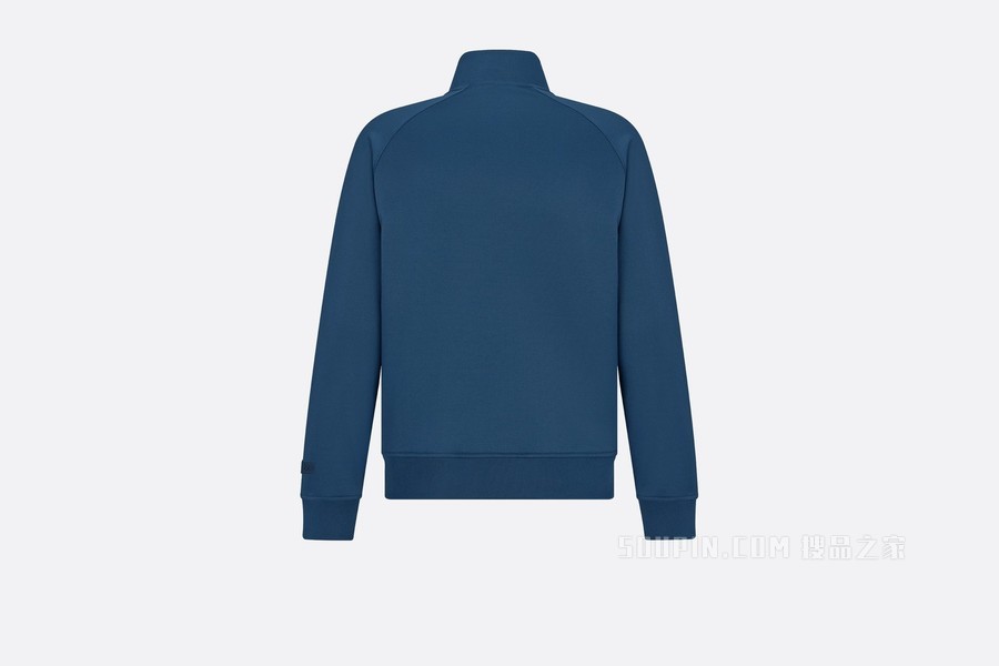 DIOR AND PARLEY 拉链运动夹克 蓝色 Parley Ocean Plastic 混纺平纹针织面料