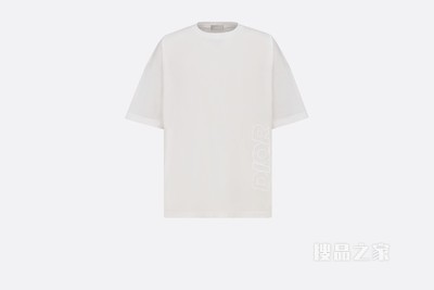 DIOR AND PARLEY 超大版型 T 恤 白色 Parley Ocean Plastic 棉质混纺平纹针织面料