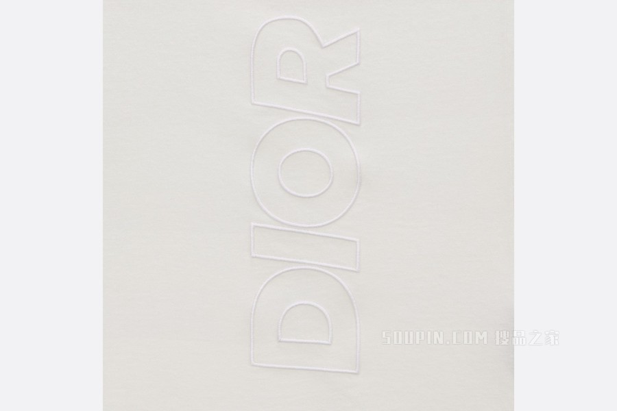 DIOR AND PARLEY 超大版型 T 恤 白色 Parley Ocean Plastic 棉质混纺平纹针织面料