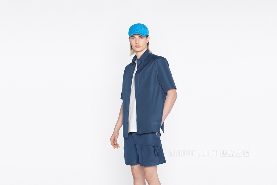 DIOR AND PARLEY 短袖衬衫 蓝色 Parley Ocean Plastic 塔夫绸科技面料