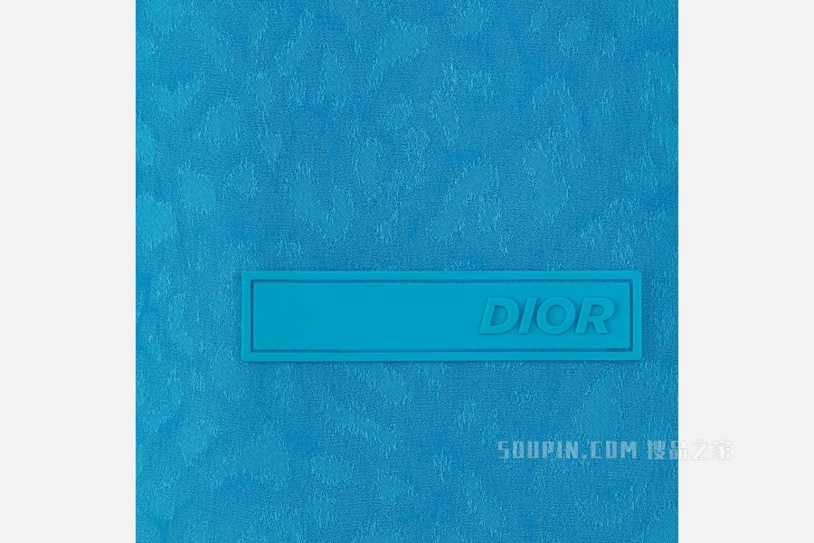 DIOR AND PARLEY 短袖衬衫 蓝绿色 Parley Ocean Plastic 桑蚕丝混纺提花面料