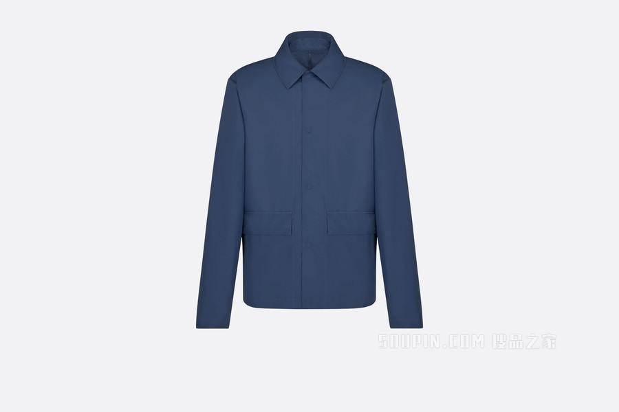 DIOR AND PARLEY 可折叠短夹克 蓝色 Parley Ocean Plastic 塔夫绸科技面料
