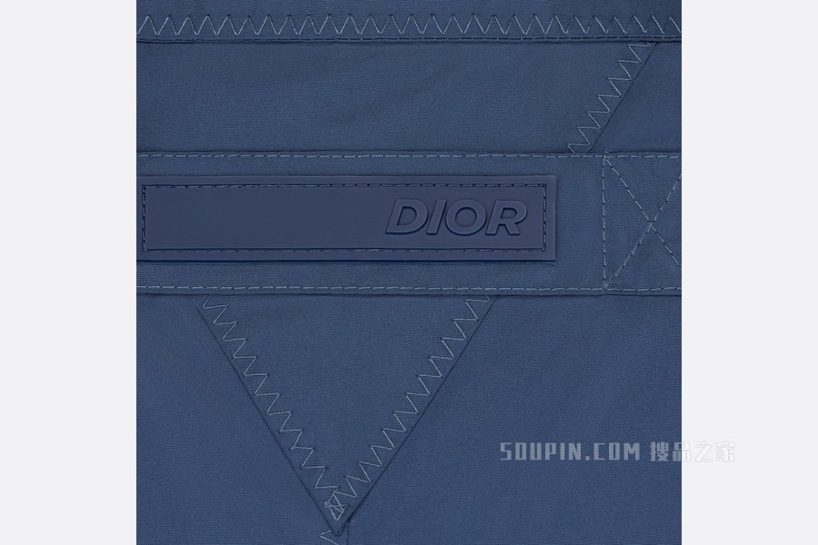 DIOR AND PARLEY 可折叠短夹克 蓝色 Parley Ocean Plastic 塔夫绸科技面料
