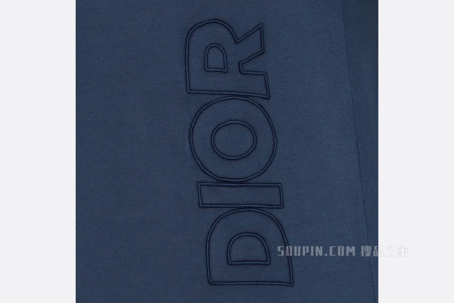 DIOR AND PARLEY 超大版型 T 恤 蓝色 Parley Ocean Plastic 棉质混纺平纹针织面料
