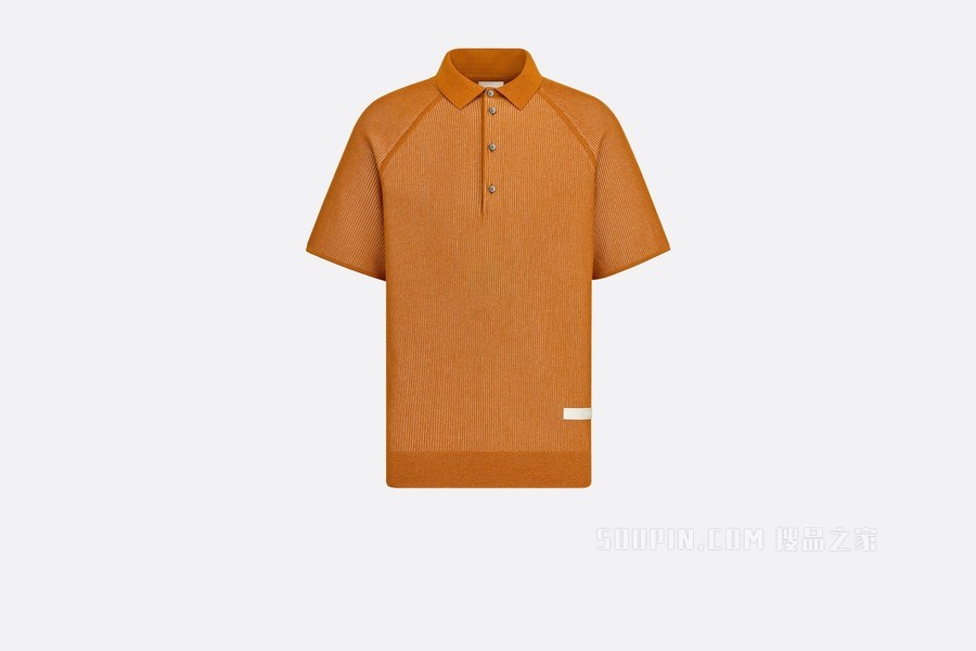 DIOR AND PARLEY Polo 衫 橙色 Parley Ocean Plastic 混纺针织面料