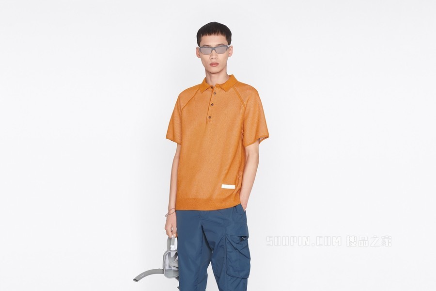 DIOR AND PARLEY Polo 衫 橙色 Parley Ocean Plastic 混纺针织面料