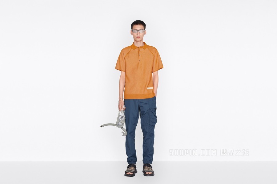 DIOR AND PARLEY Polo 衫 橙色 Parley Ocean Plastic 混纺针织面料