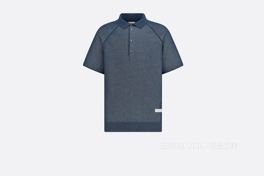DIOR AND PARLEY Polo 衫 蓝色 Parley Ocean Plastic 混纺针织面料