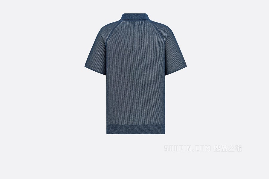 DIOR AND PARLEY Polo 衫 蓝色 Parley Ocean Plastic 混纺针织面料