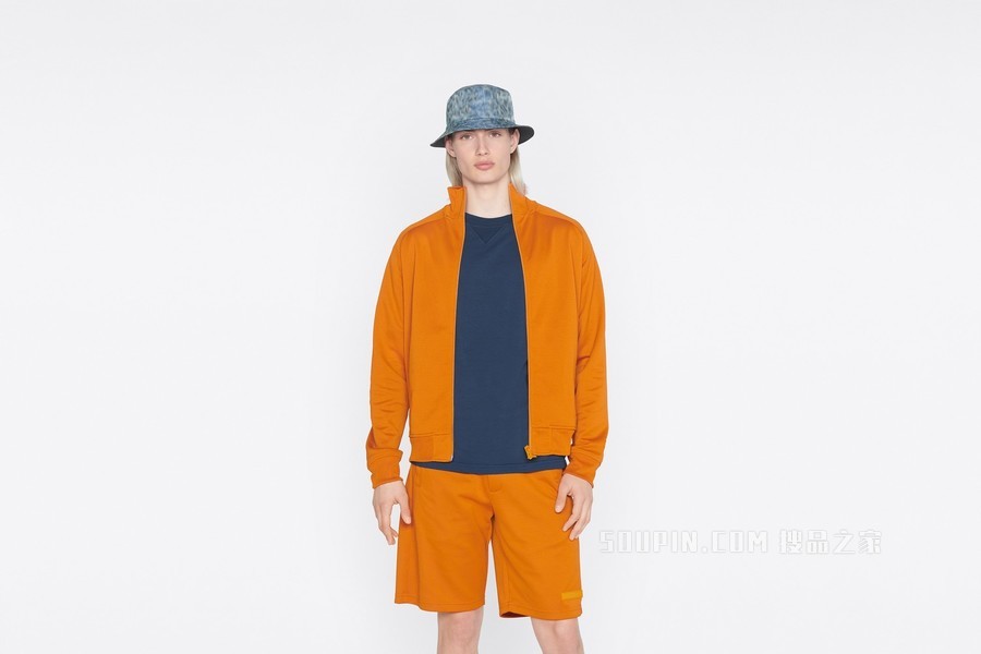 DIOR AND PARLEY 拉链运动夹克 橙色 Parley Ocean Plastic 混纺平纹针织面料