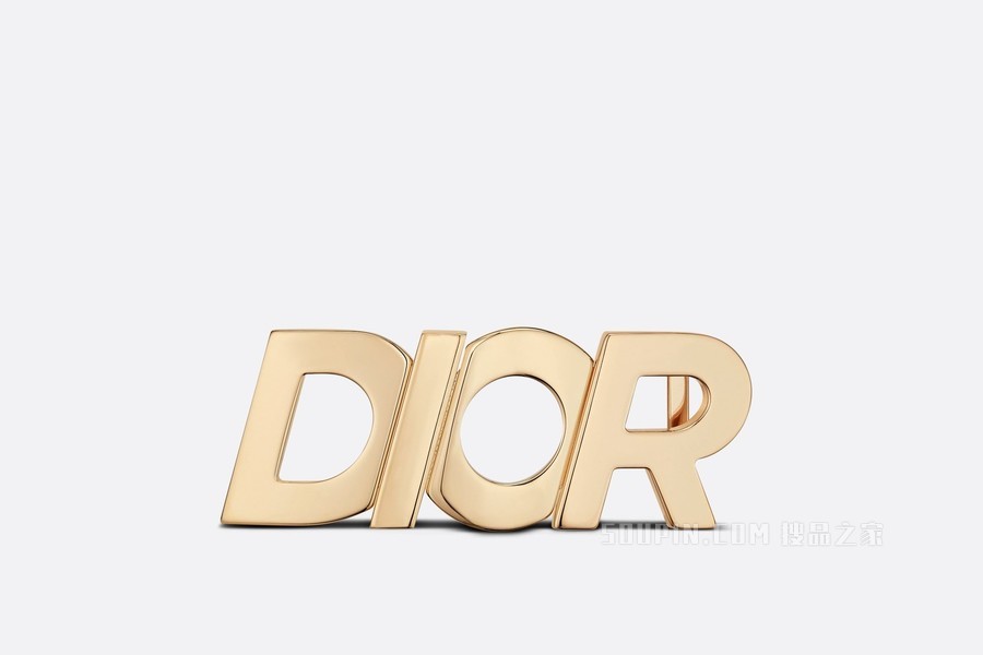 “DIOR”腰带扣 35 毫米金色饰面黄铜
