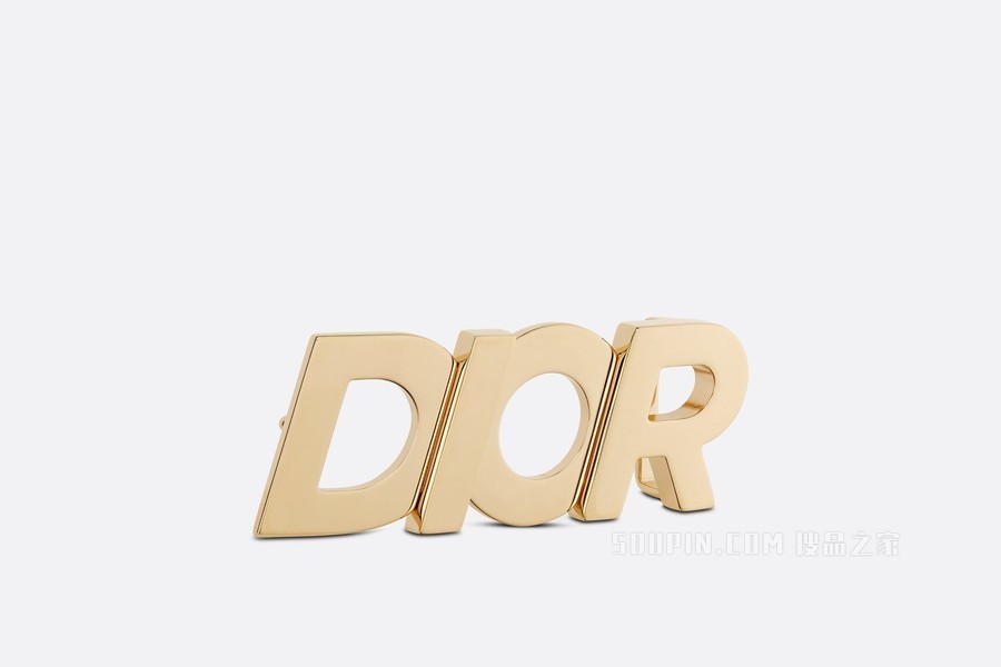 “DIOR”腰带扣 35 毫米金色饰面黄铜