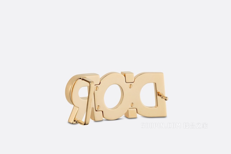 “DIOR”腰带扣 35 毫米金色饰面黄铜