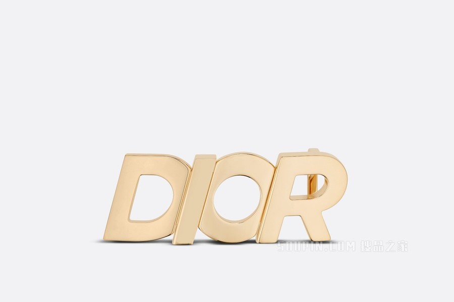 “DIOR”腰带扣 35 毫米金色饰面黄铜