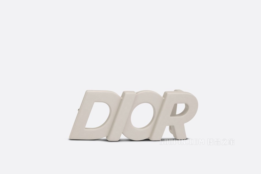 “DIOR”腰带扣 35 毫米迪奥灰哑光涂漆饰面黄铜