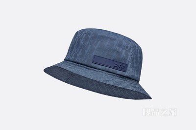 DIOR AND PARLEY 桶帽 蓝色 Parley Ocean Plastic 提花科技面料 Oblique 印花