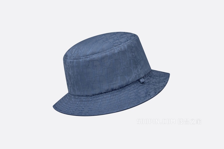 DIOR AND PARLEY 桶帽 蓝色 Parley Ocean Plastic 提花科技面料 Oblique 印花